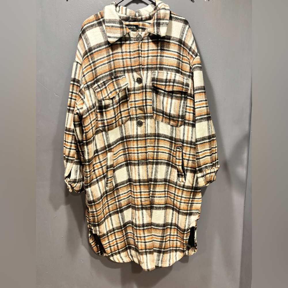 - New Look Brown Flannel Shacket